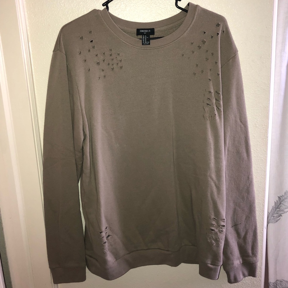 Forever 21 Men’s Distressed Sweatshirt